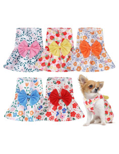 Vestidos para Perros Saintrygo 5 Piezas Estilo Verano