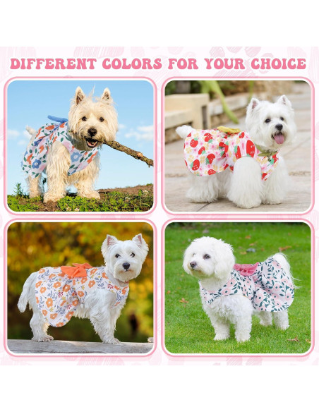 Vestidos para Perros Saintrygo 5 Piezas Estilo Verano Vestidos para Perros Saintrygo 5 Piezas Estilo Verano