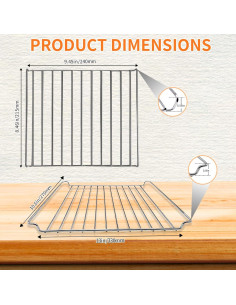 Rejillas de Acero Inoxidable para Freidora de Aire Nuwave 2 Piezas 2