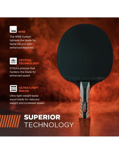 Paleta de Ping Pong STIGA Phoenix - Cuchilla 5 Capas 0.16kg