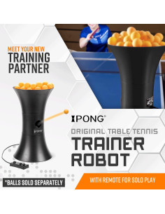 Robot de Tenis de Mesa iPong Original, Negro y Naranja 2