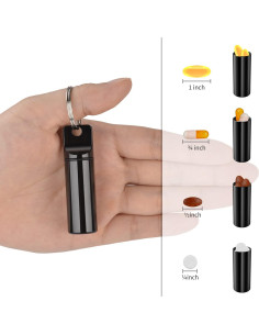 Estuche Portátil para Pastillas TecQach 3 Piezas Aluminio 2