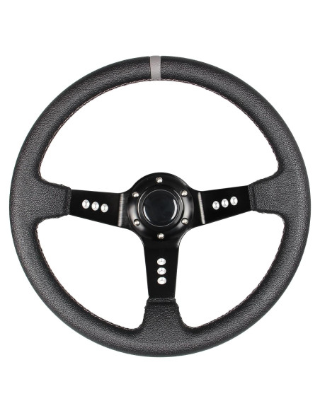 Volante de Carreras Spaorcco 6125 35cm Cuero Gris