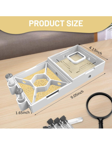 Granja de Hormigas PioneerAnts Modelo-D con Arena Amarilla