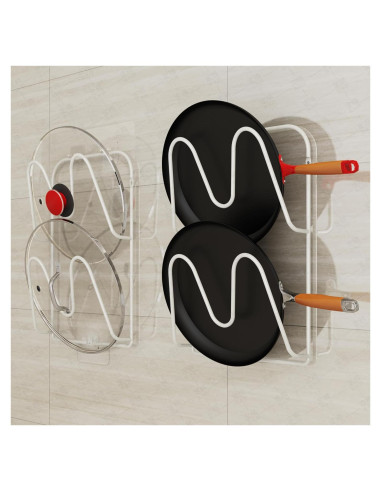 Soporte de Tapa de Olla MZTOOL 4 Niveles Blanco Organizador