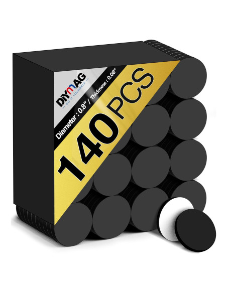Puntos Magnéticos DIYMAG 20x2mm 140 Pcs Autoadhesivos