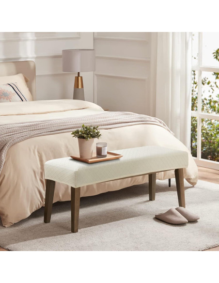 Cubierta de Banco de Comedor YISUN Beige Rectangular