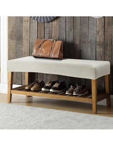 Cubierta de Banco de Comedor YISUN Beige Rectangular