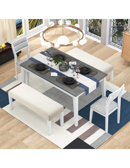 Cubierta de Banco de Comedor YISUN Beige Rectangular