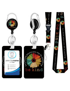 Portatarjetas vertical Dooyilets con cordón desmontable y carrete