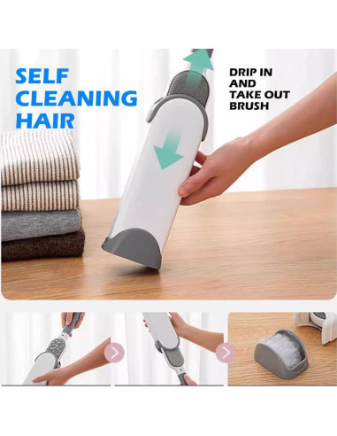 Removedor de pelo de mascotas JoyArrive Cepillo B Gris