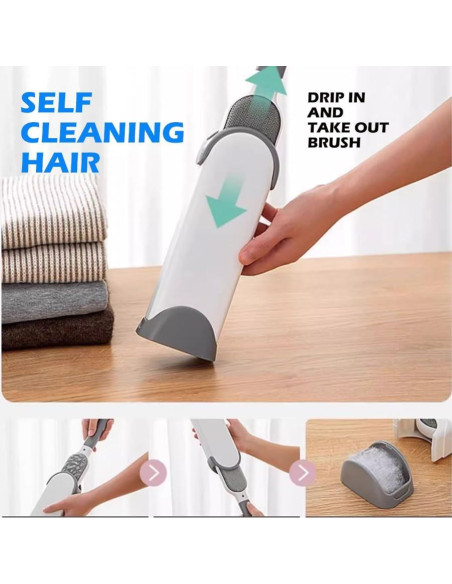 Removedor de pelo de mascotas JoyArrive Cepillo B Gris