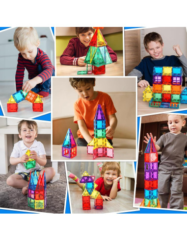 Set 100 Azulejos Magnéticos Mruikeny Juguetes Educativos 3+