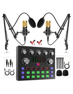 Kit de Podcast para 2 Personas - Micrófonos y Mezclador DJ