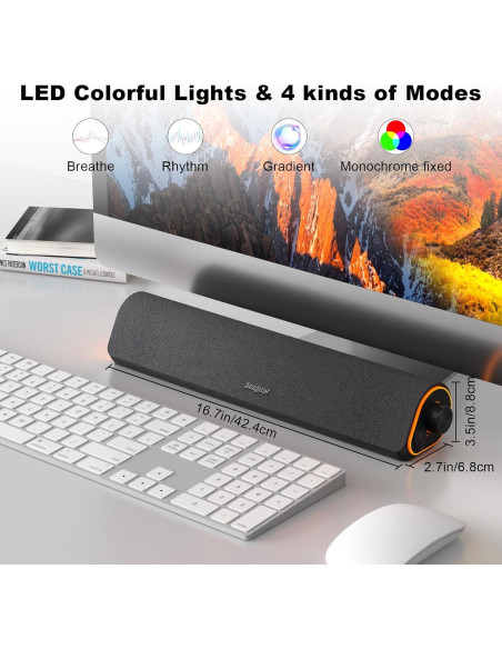 Barra de Sonido Bluetooth Soulion R50 con Luz LED y USB