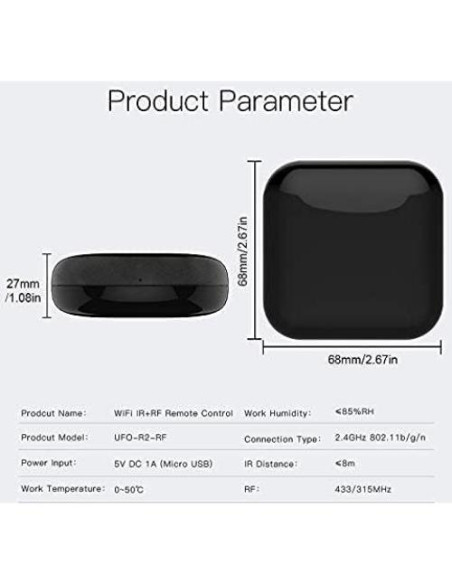 Control Remoto Universal MOES WiFi IR RF para Electrodomésticos