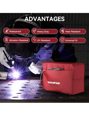 Cubierta Protectora ARCCAPTAIN para Soldador Rojo 51x36 cm