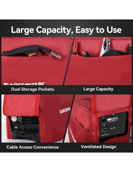 Cubierta Protectora ARCCAPTAIN para Soldador Rojo 51x36 cm