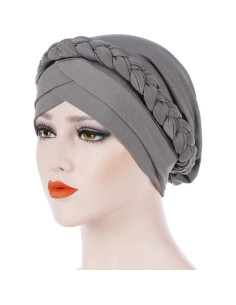 Gorro Beanie para Quimioterapia Mujer Algodón Gris 2