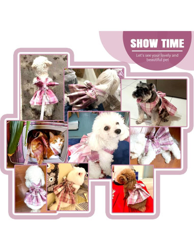 Conjunto Arnés y Vestido para Perro PETCARE Rosa S