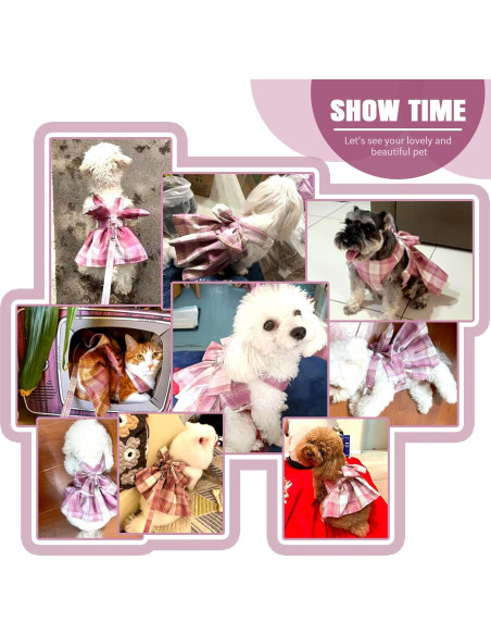 Conjunto Arnés y Vestido para Perro PETCARE Rosa S