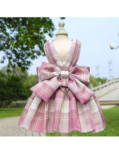 Conjunto Arnés y Vestido para Perro PETCARE Rosa S