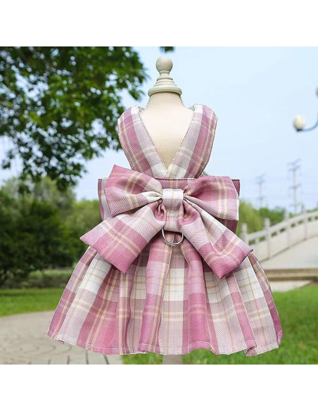 Conjunto Arnés y Vestido para Perro PETCARE Rosa S