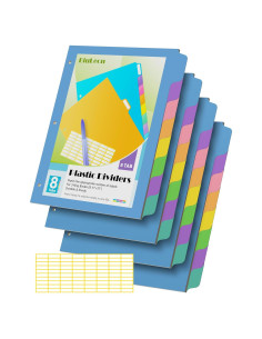 Separadores de Carpetas BiuLeon 32 Páginas Reutilizables Multicolor