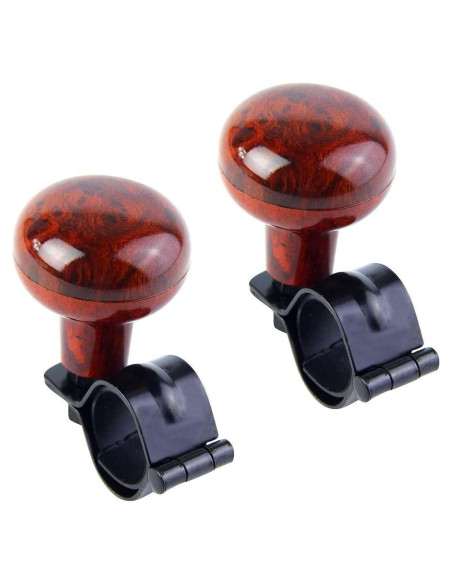 Perilla de Volante Vankcp 2 Pcs Madera ABS para Vehículos