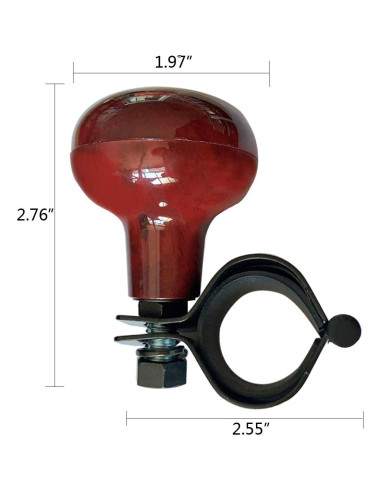 Perilla de Volante Vankcp 2 Pcs Madera ABS para Vehículos