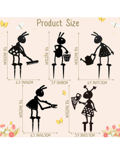 Estacas de Jardín CUweipeng - 5 Piezas Hormigas Decorativas 2