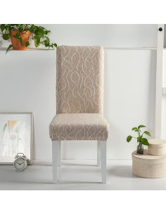 Fundas de Sillas y Banco CRFATOP Juego de 4 Estirables 2