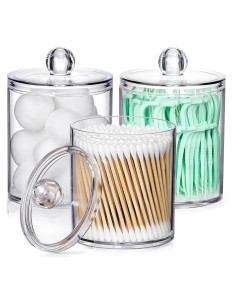 Dispensador de Algodón AOZITA 3 Paquete 10oz Transparente