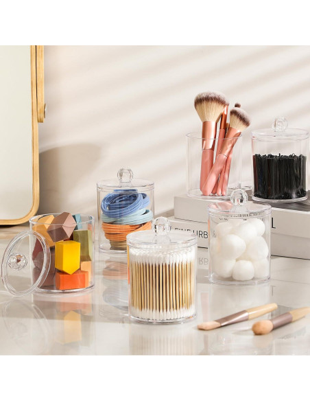 Dispensador de Algodón AOZITA 3 Paquete 10oz Transparente