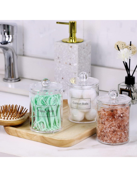 Dispensador de Algodón AOZITA 3 Paquete 10oz Transparente