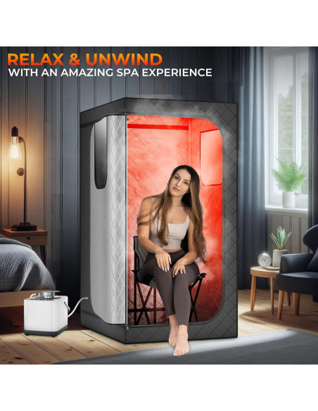 Sauna de Vapor Portátil Topmaster 3L 9 Niveles Calor 10,07 kg