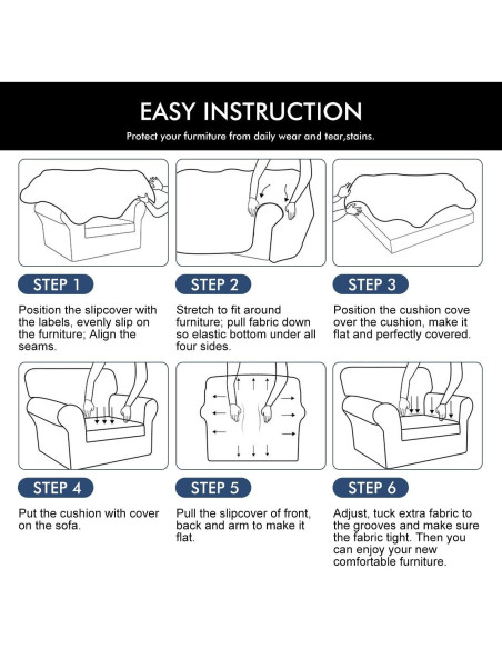 Cubiertas de Sofá Hyha 2 Piezas Floral Elástico Beige