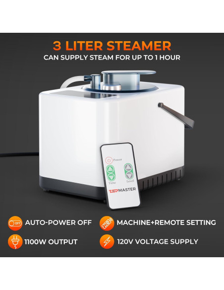 Sauna de Vapor Portátil Topmaster 3L 9 Niveles Calor 10,07 kg