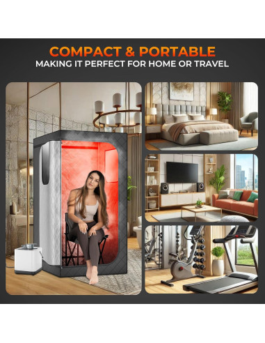 Sauna de Vapor Portátil Topmaster 3L 9 Niveles Calor 10,07 kg