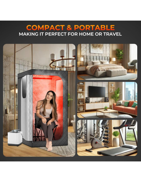 Sauna de Vapor Portátil Topmaster 3L 9 Niveles Calor 10,07 kg