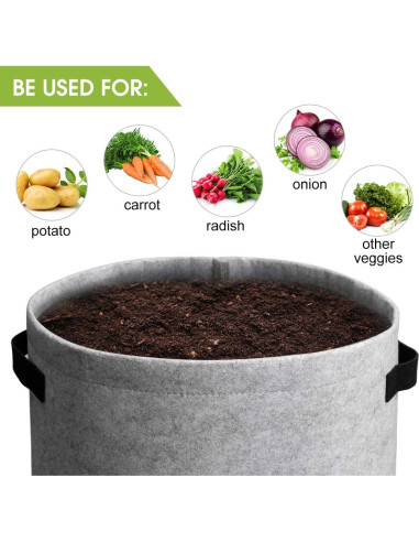 Bolsas de Cultivo Homyhoo 10 Galones con Ventana 4 Pzas