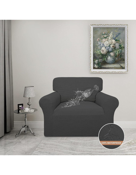 Easy-Going Funda de Silla Sofá Impermeable Gris Oscuro