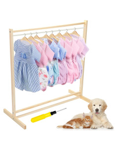 Estante de Ropa para Mascotas Estune Mediano con 12 Perchas