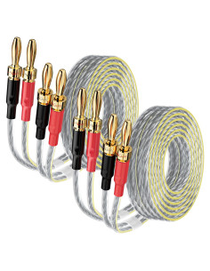 Paquete de 2 Cables de Altavoz Mygatti 16 AWG 4.57 m
