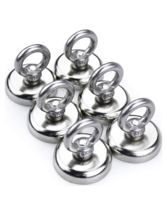 MIKEDE Imán de Neodimio 100 kg para Pesca Magnética 6 Piezas