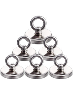 MIKEDE Imán de Neodimio 100 kg para Pesca Magnética 6 Piezas 2