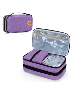 Estuche de Viaje CURMIO para Insulina Doble Capa Morado