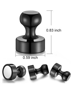 20 Imanes Metálicos HongyiTime Negros para Oficina y Nevera 2