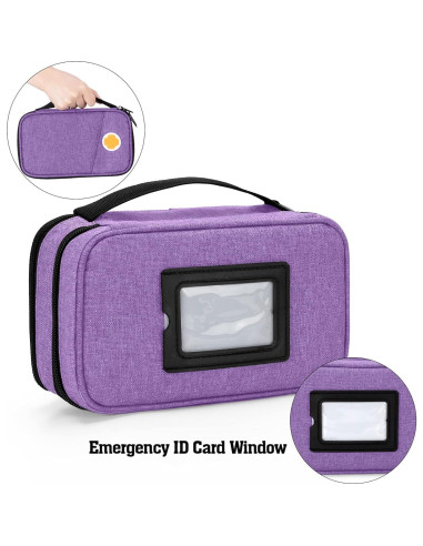 Estuche de Viaje CURMIO para Insulina Doble Capa Morado
