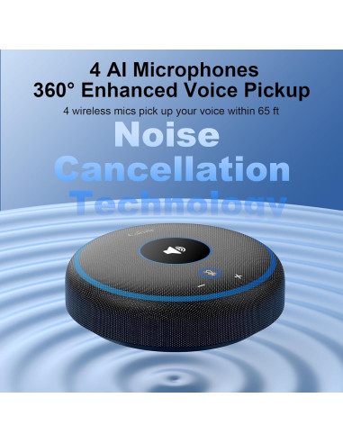 Altavoz de Conferencia Canstr CT-CM004 con 4 Micrófonos